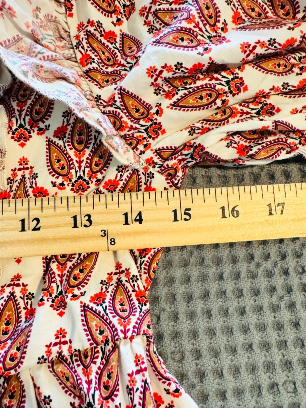 A Loves A Dress Girls XL Paisley Ruffles Smocked Midi Red Family Pictures Dressy - Picture 11 of 12
